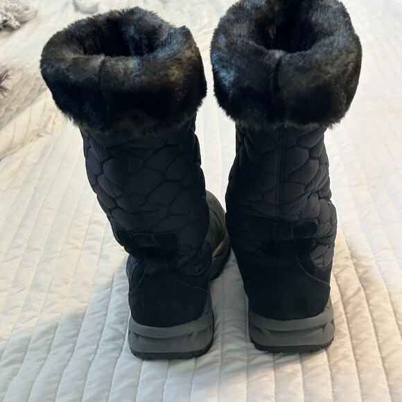 L.L. Bean Quilted Insulated Winter Snow Boots – Black – Women’s 8 Medium - Picture 3 of 5